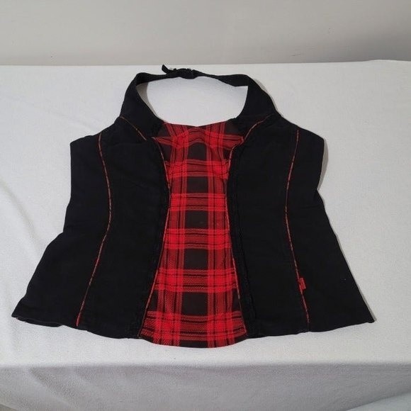 3x Tripp Nyc corset halter plaid black red plus - Picture 9 of 11